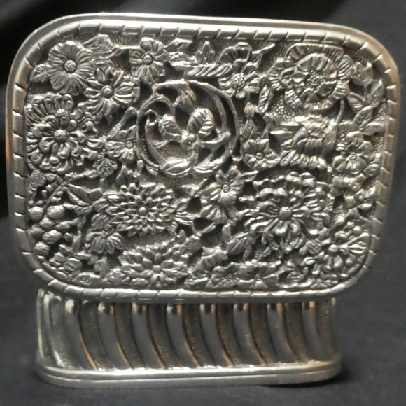 ROYAL SELANGOR | Floral Storage Chest | Pewter | Vintage - Picture 3 of 13